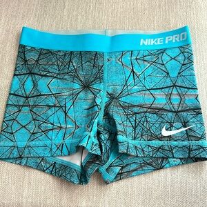 XS Nike Pro Spandex shorts - Blue with black details